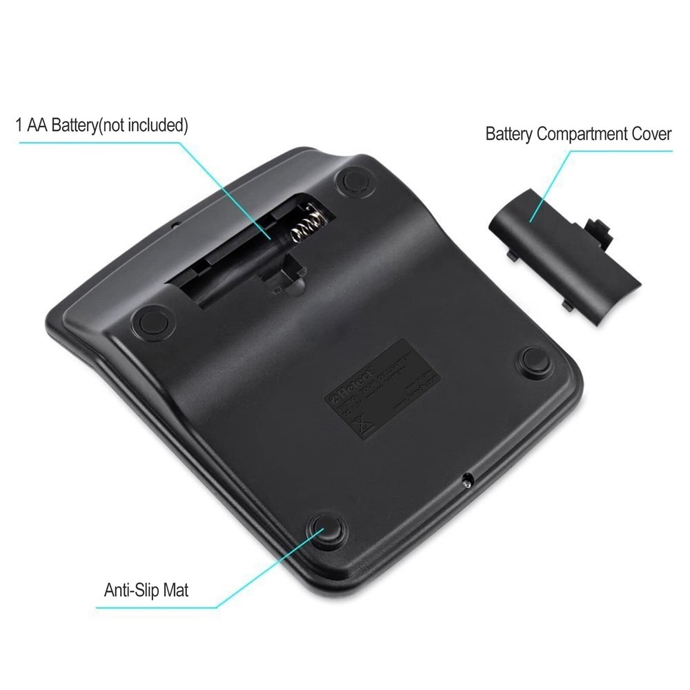 Helect Calculator, Standard Function Desktop Calculator (Black) Black