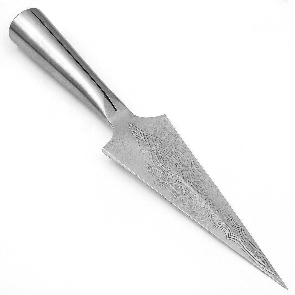 Norse Sharpened Viking Spangenhelm Evil Throwing Spear Head High Carbon Steel