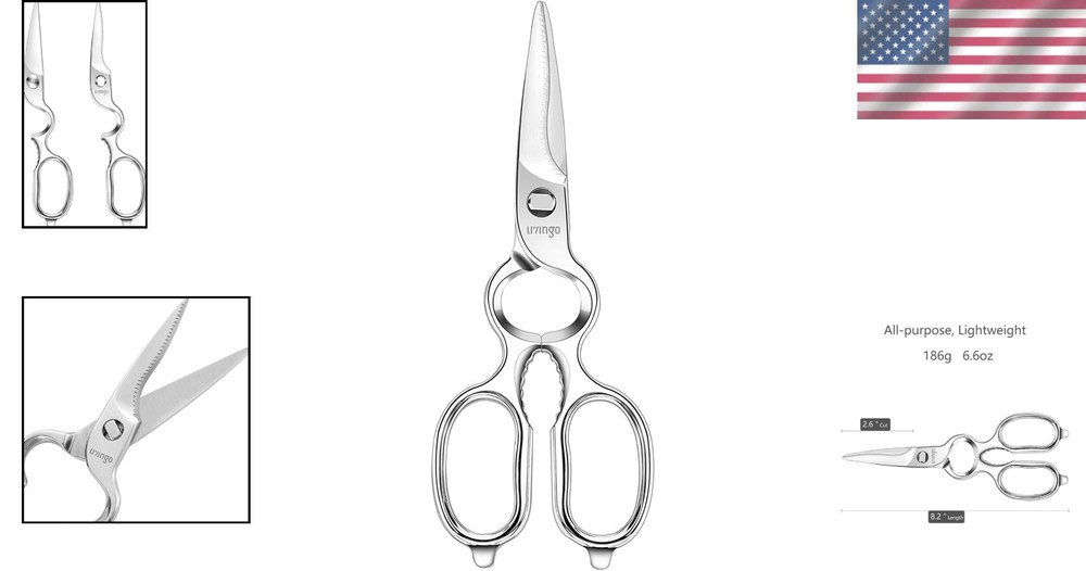 Kitchen Forged Shears Heavy Duty Come Apart Ultra Sharp Multi-function Stainless