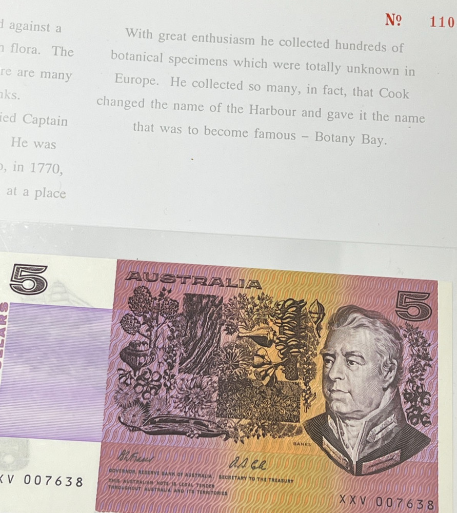 UNC 1992 $5 Note Pair RED XXV Overprint Commemorative Folder RARE Set