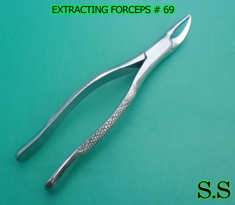 12 PIECES EXTRACTING FORCEPS DENTAL SURGICAL INSTRUMENTS # 69