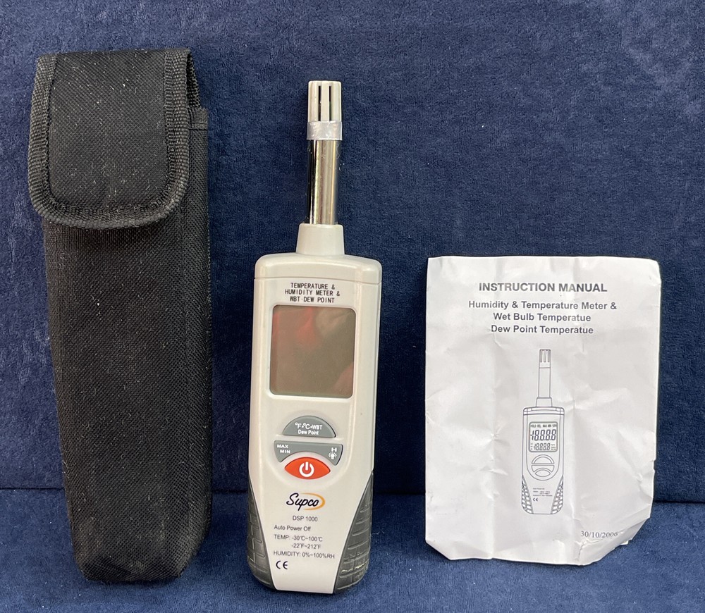 Supco DSP1000 Digital Psychrometer with Dew Point & Wet Bulb