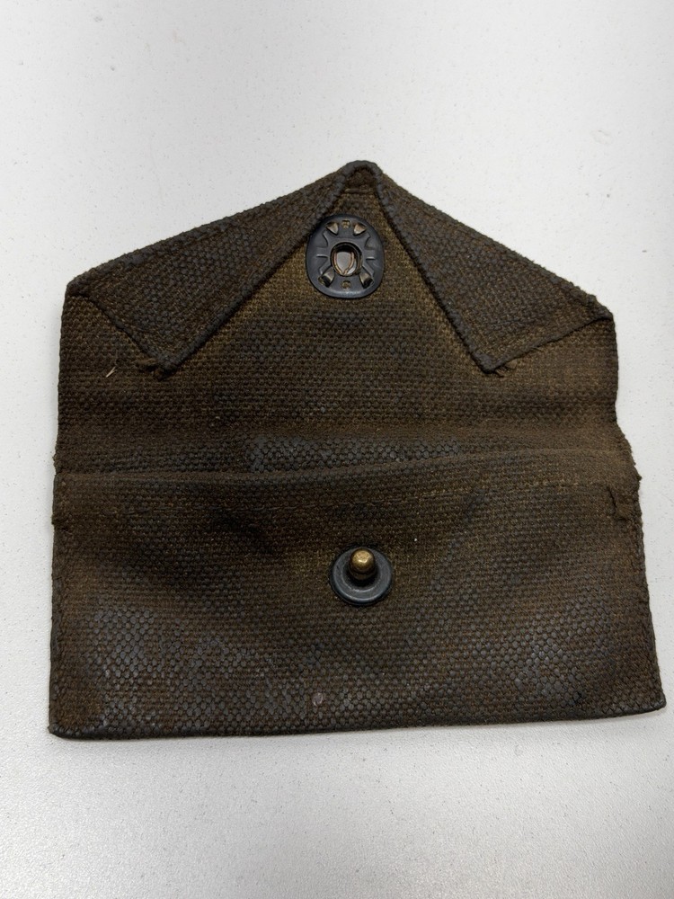 ORIGINAL WWII US ARMY INFANTRY M1942 FIRST AID CARLISLE BANDAGE CARRY BELT POUCH