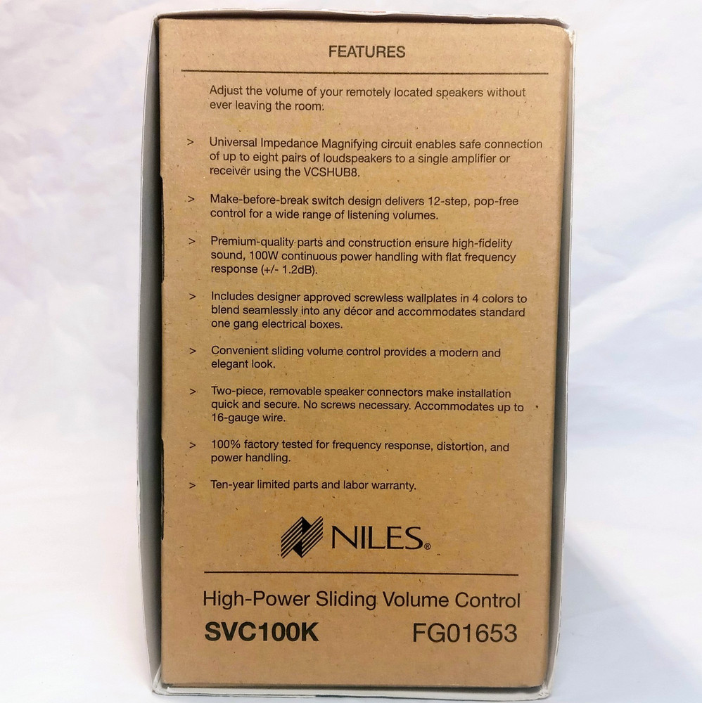 Niles SVC100K Indoor High-Power Sliding Volume Controller Open Box