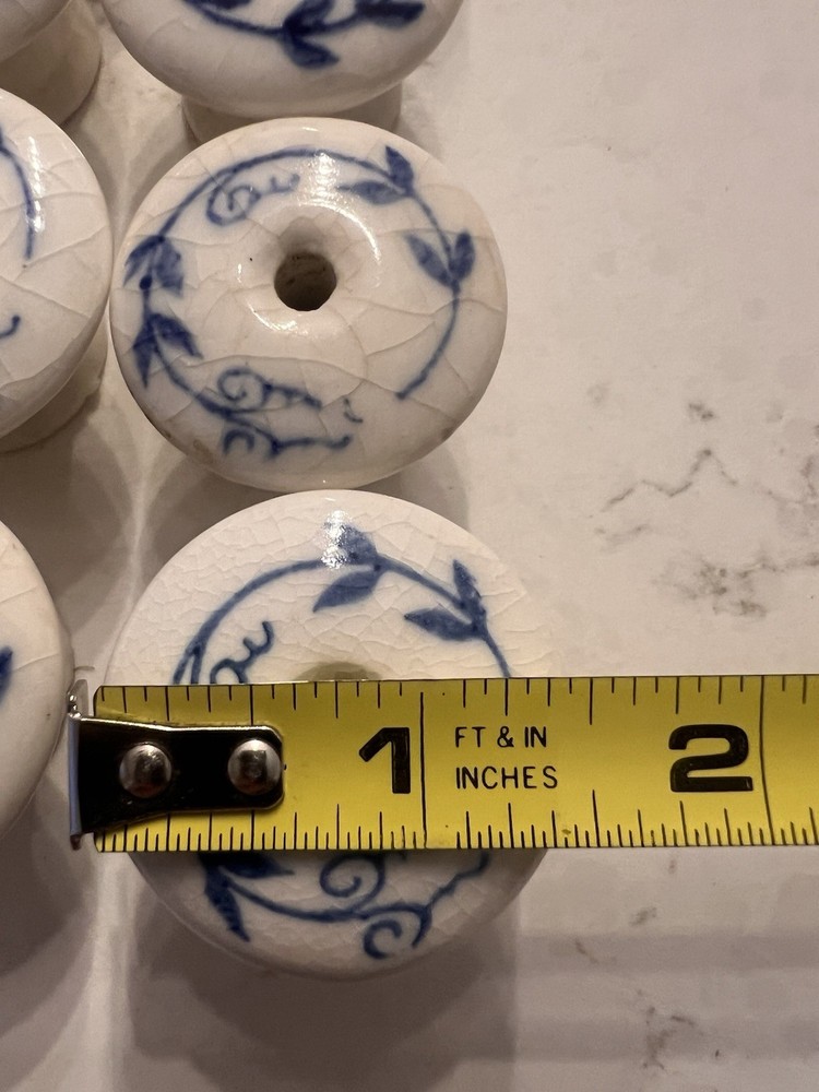 Vintage Blue And White Porcelain Drawer Knobs/Pulls 30 Available.