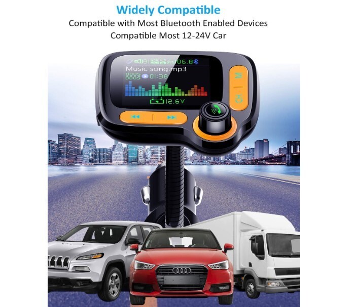 Radio Para Carro Carros Audio Autos Coche Bluetooth USB FM Transmisor para Auto