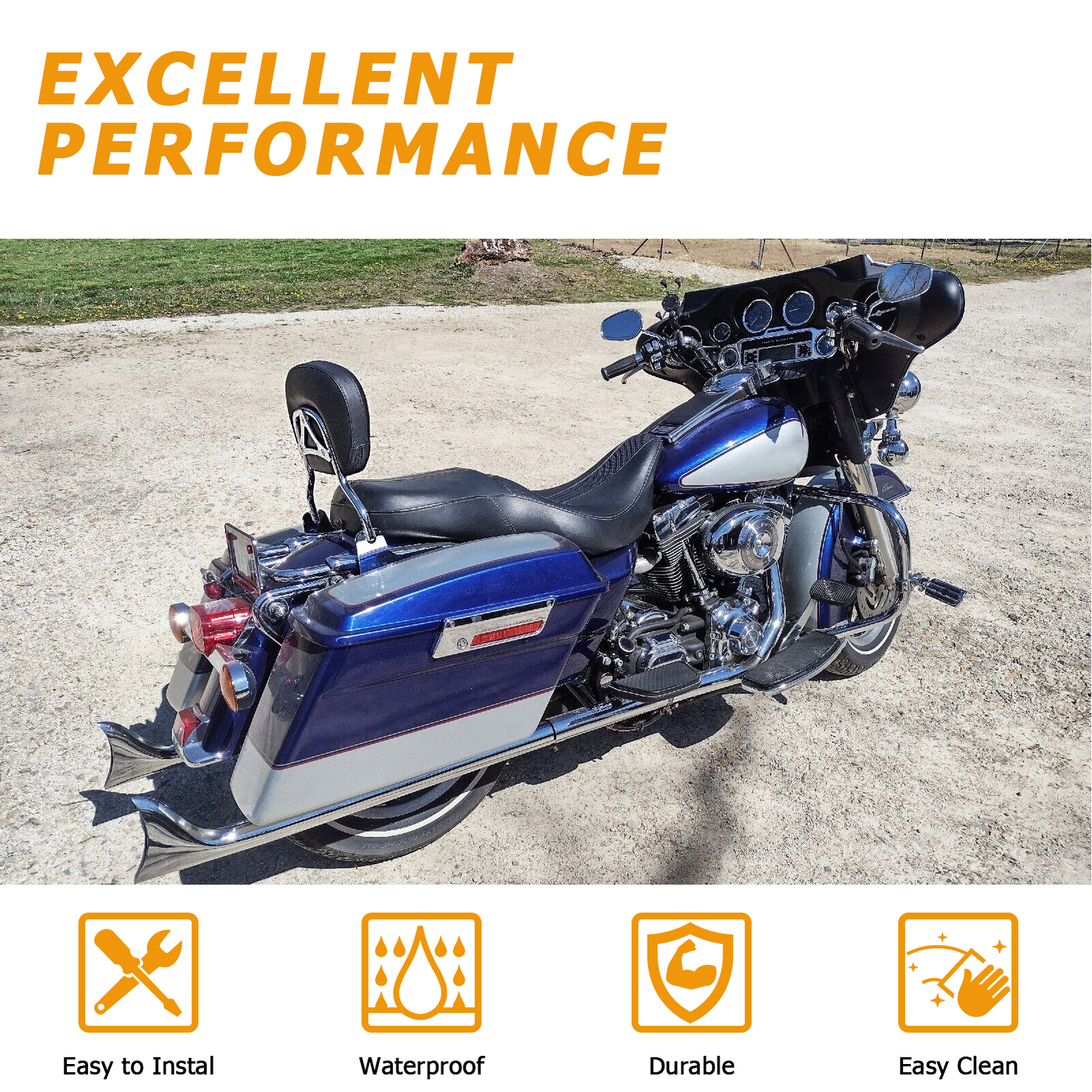 Detachable Backrest Passenger Sissy Bar For Harley Road King Electra Glide 97-08