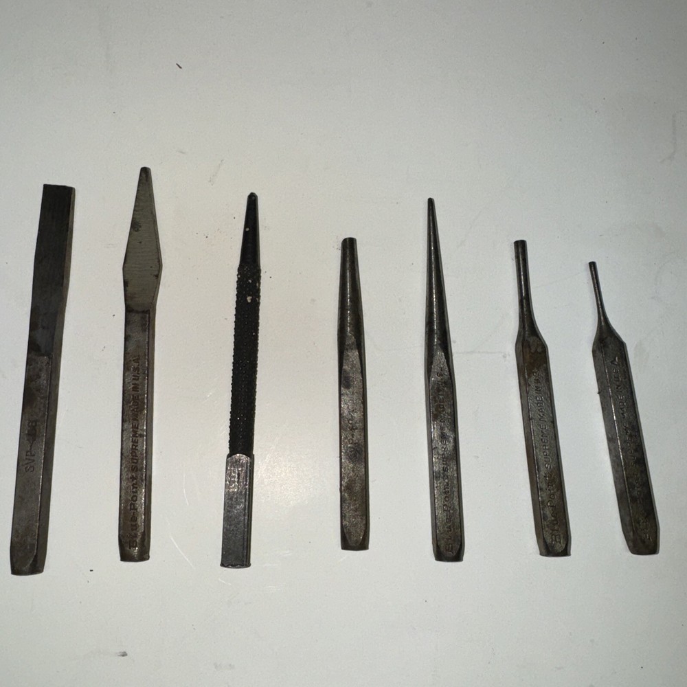 Vintage Blue Point 7 piece Punch & Chisel Set