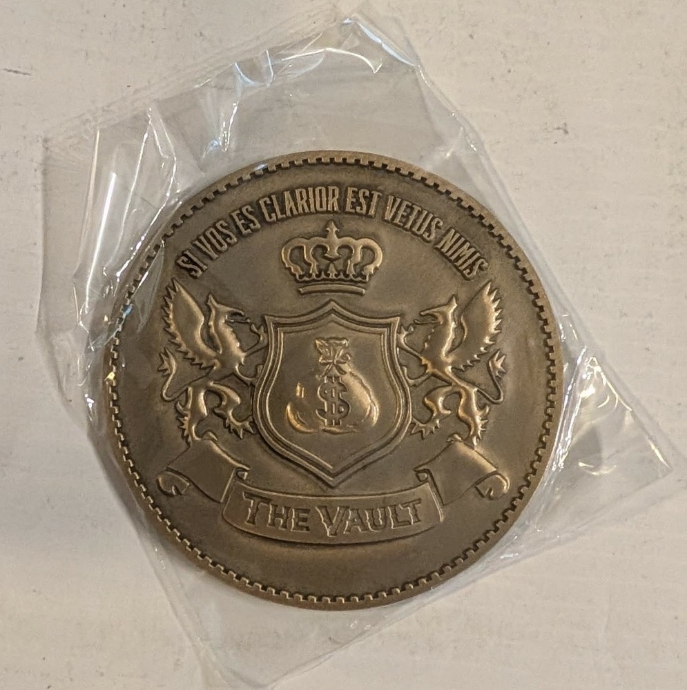 KISS GENE SIMMONS ACTION FIGURE and COIN From The Vault MEZCO Sealed New