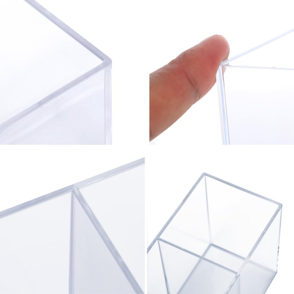 Clear Acrylic Silverware & Pen Organizer Caddy, Transparent Plastic Silverwar...