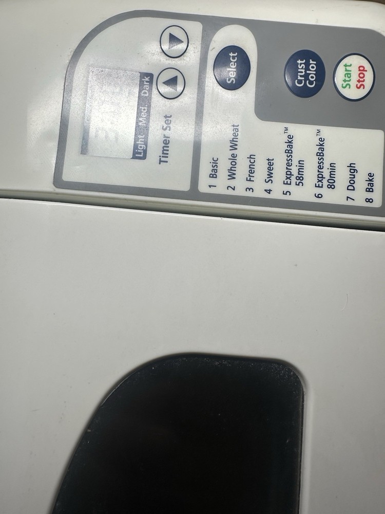 Sunbeam 5833 Bread Machine White 400W LCD Timer Crust Control ExpressBake