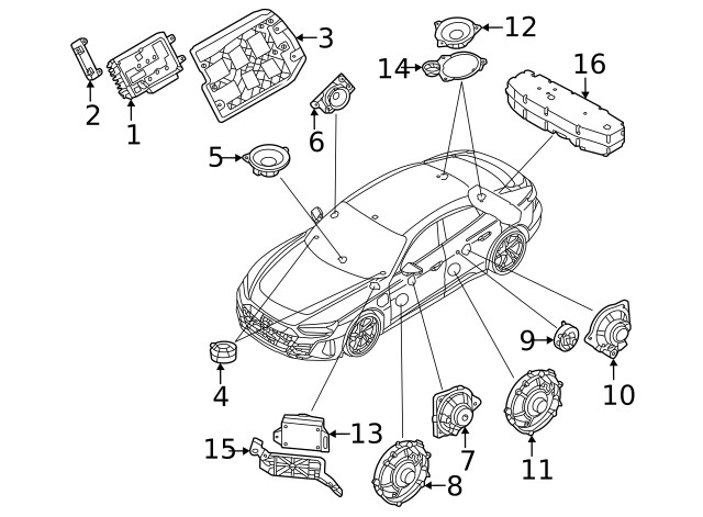 Genuine Audi Speaker 4J3-035-382