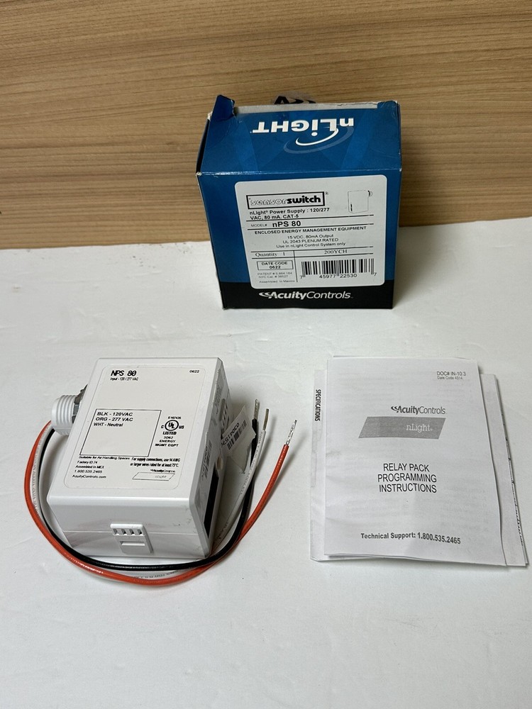 ACUITY CONTROLS SENSOR SWITCH NPS 80 ENCLOSED ENERGY MANAGEMENT