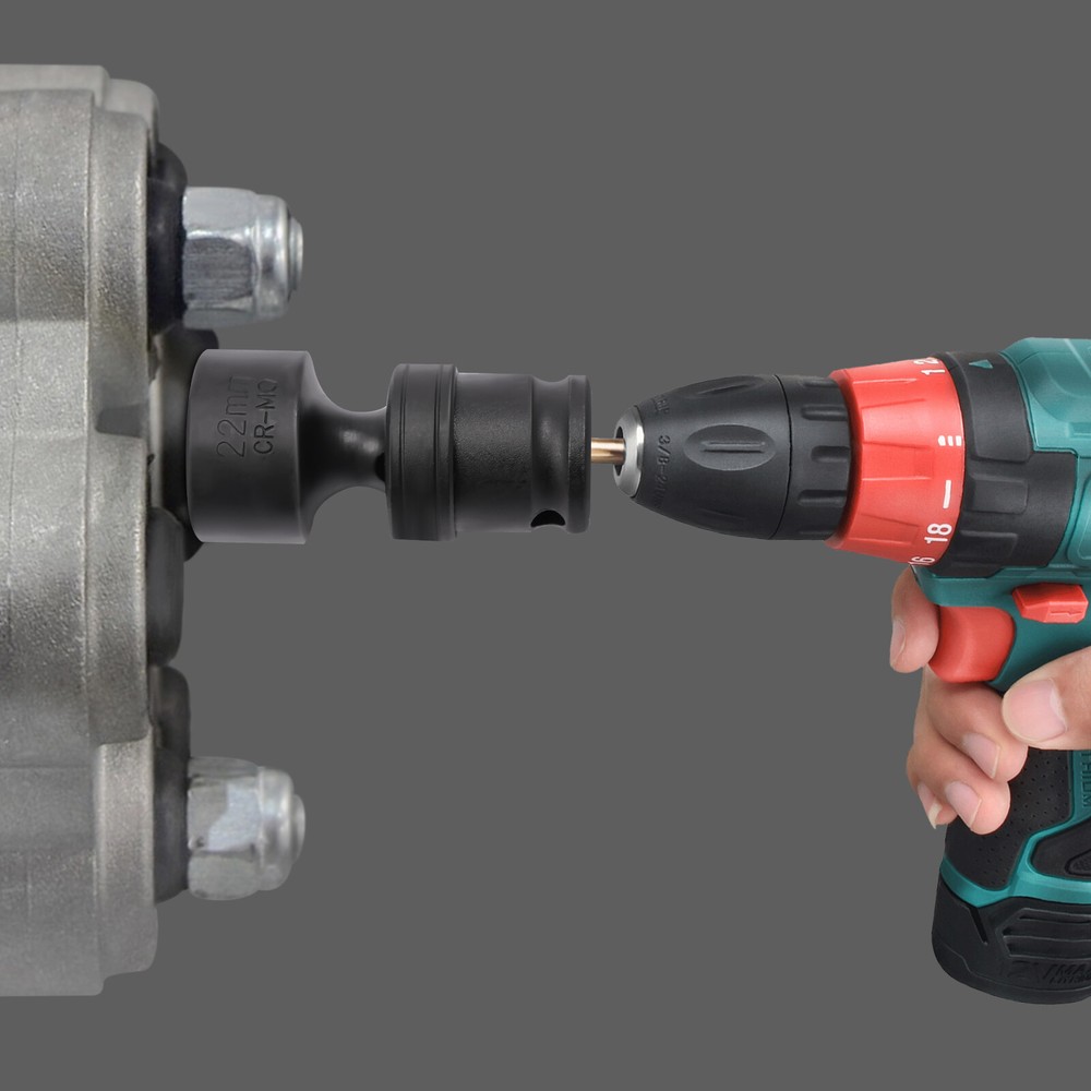 3/8" Drive Shallow Impact Universal Joint Socket Set, 15-Piece Swivel Socket Set