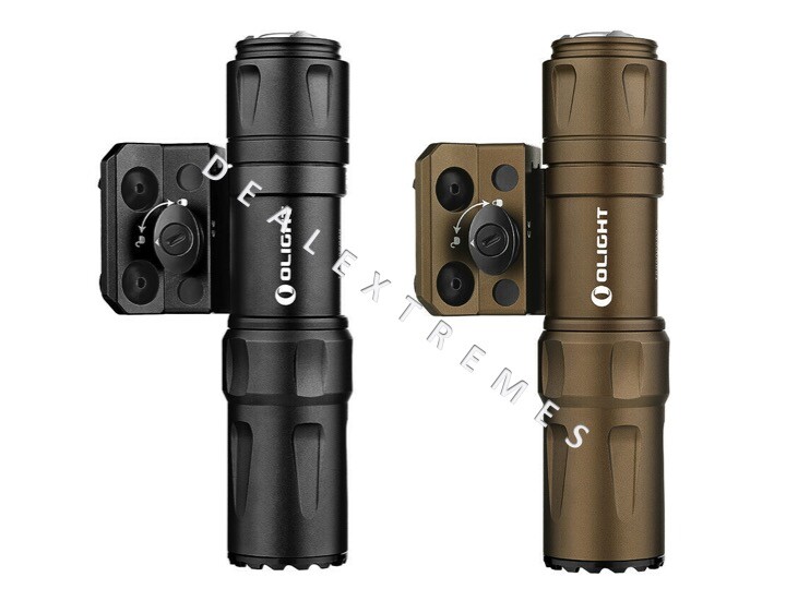 OLIGHT Odin Mini 1250 Lumen M-LOK Rail Mounted Tactical Light, Black& Desert Tan