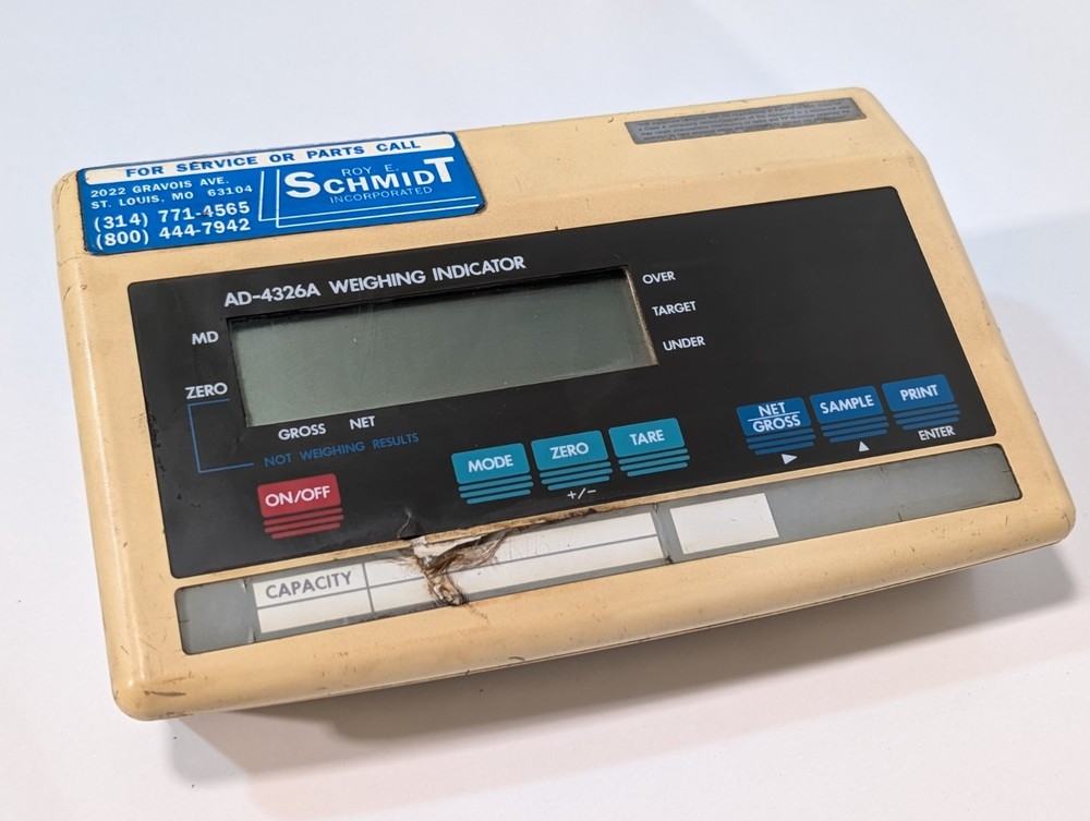 A & D Co. AD-4326A Simple Weighing Indicator Digital Control w/ AC Adapter Plug