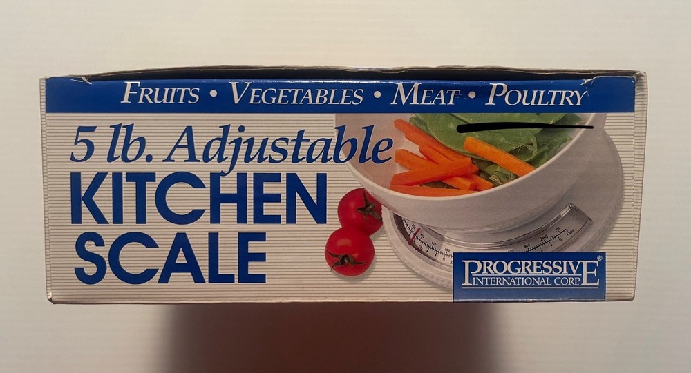 Progressive International 5 lb. adjustable kitchen scale, NIB