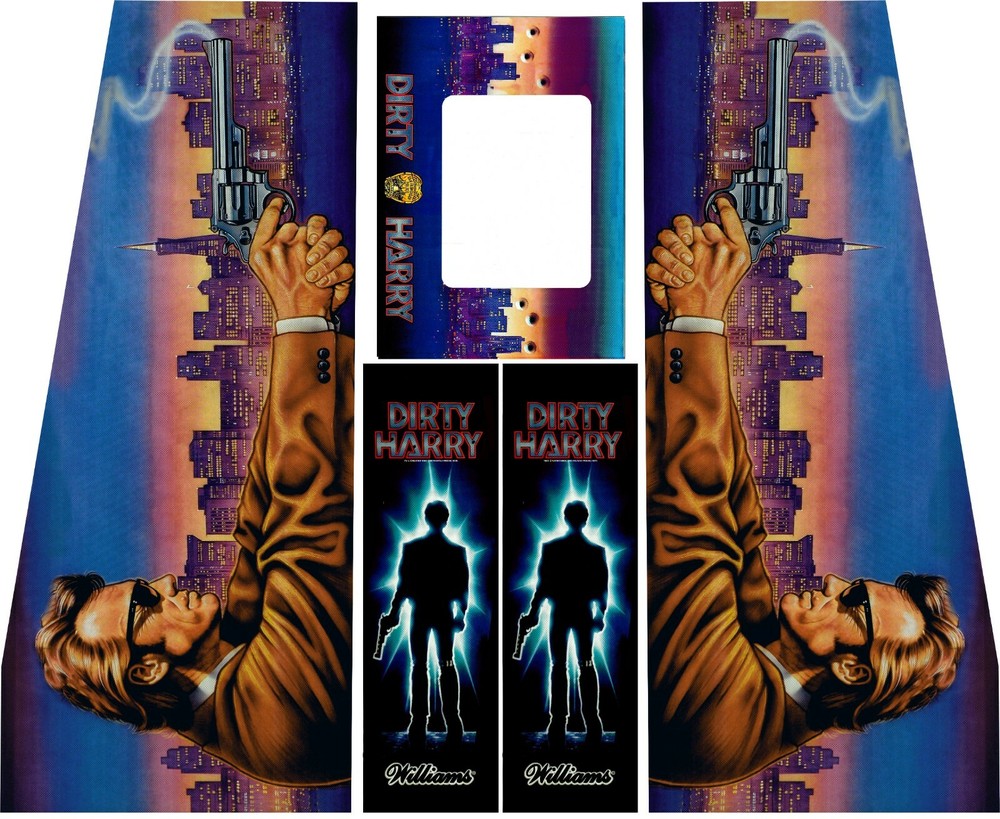 Dirty Harry Machine CABINET Decal Set