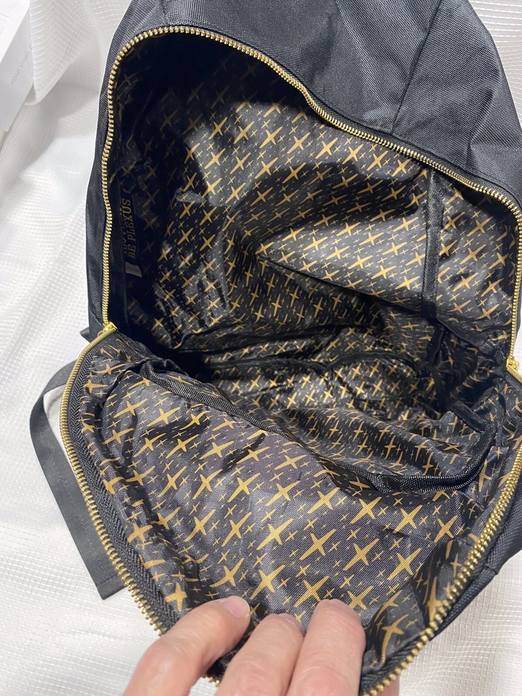Plexus Brand Backpack, Black W/Gold Hardware.