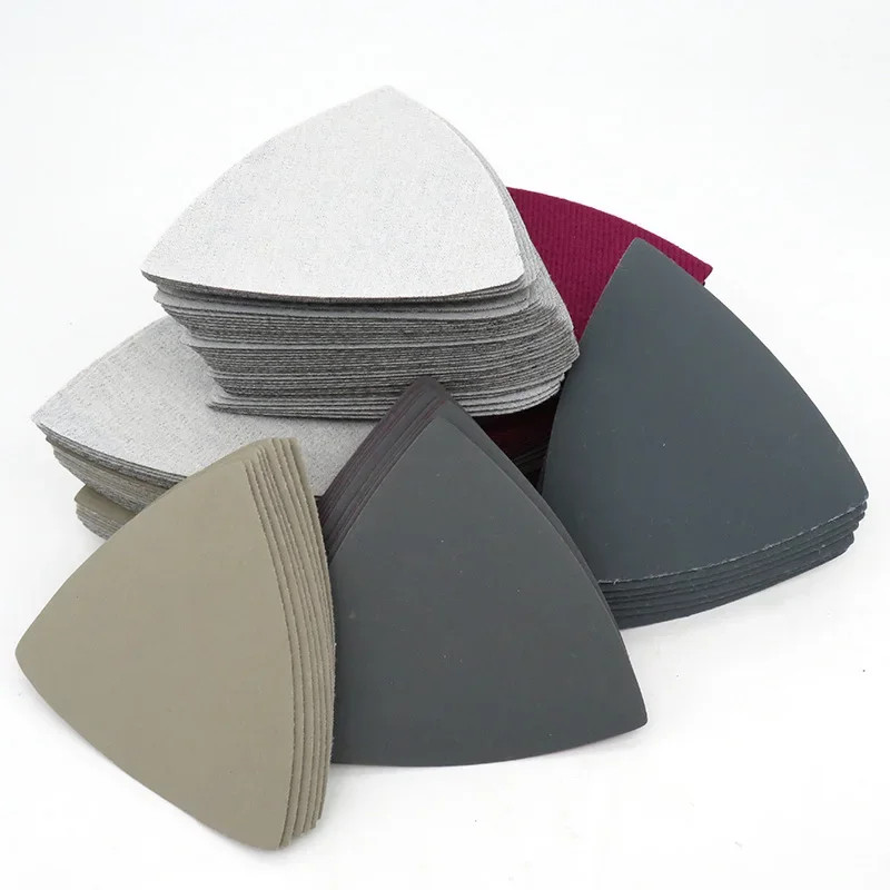 30pcs waterproof Triangle SandPaper - 90mm Hook Loop Sandpaper Disc Delta Sand