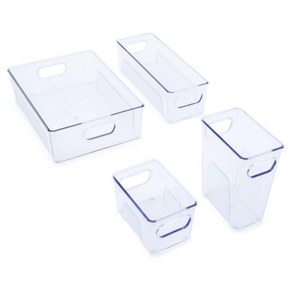 CLEAR MINI FRIDGE BIN SET OF 4