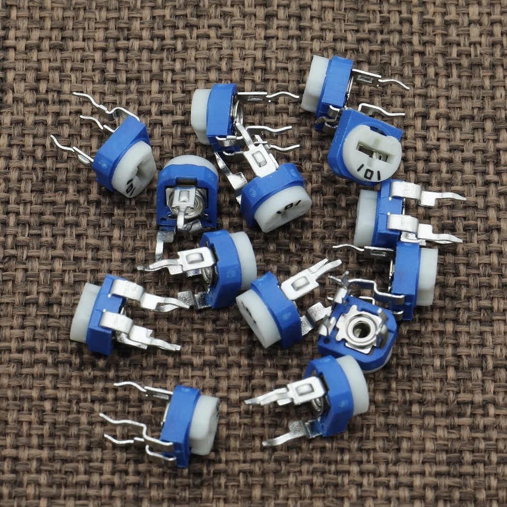 300Pcs 15 Value 100 ohm- 2M ohm Trim pots Variable Resistor 6mm Potentiometer...