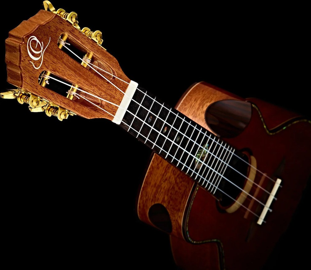 Ortega Guitars ECLIPSE-CC4 Eclipse Series Concert Ukulele All Solid , Walnut ...