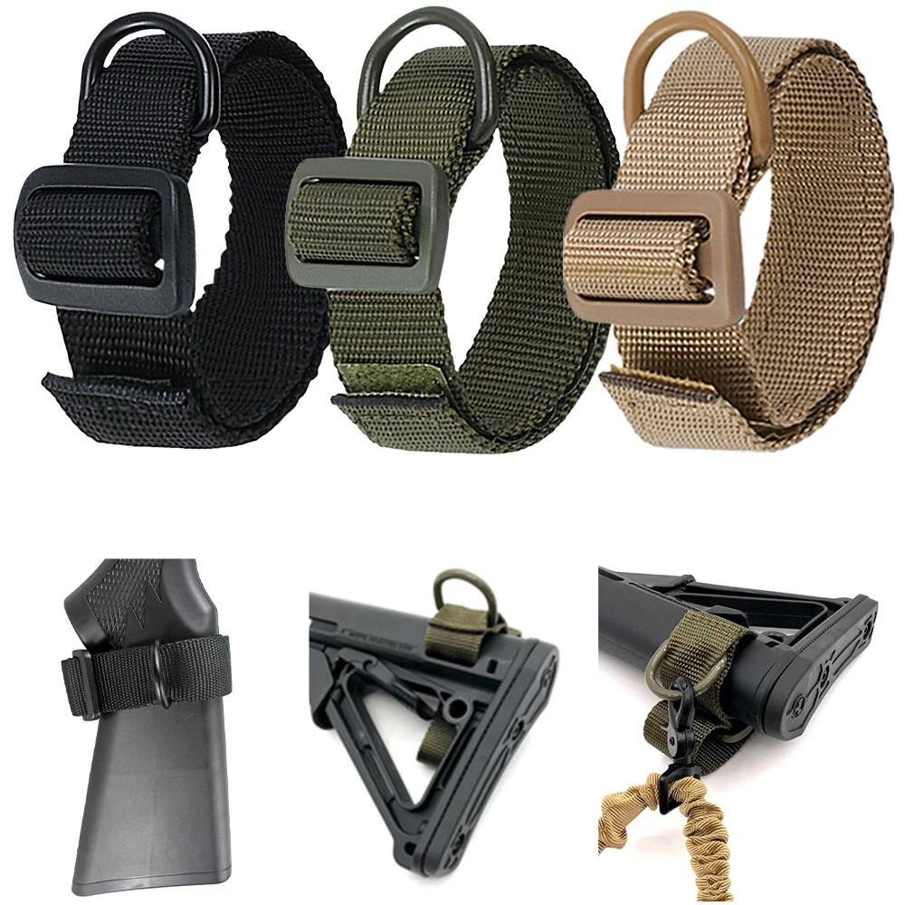Tactical Universal D Ring Sling Point Adapter Rifle Buttstock Loop Strap Airsoft