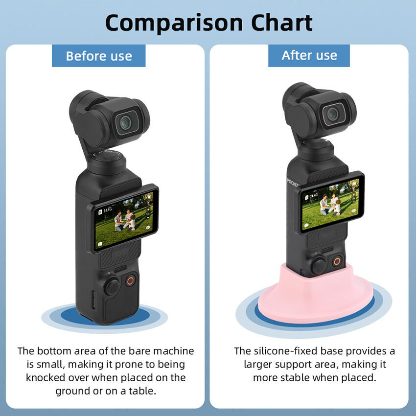 For DJI OSMO Pocket 3 Desktop Stand Fixed Support Bracket Silicone Slip Holder