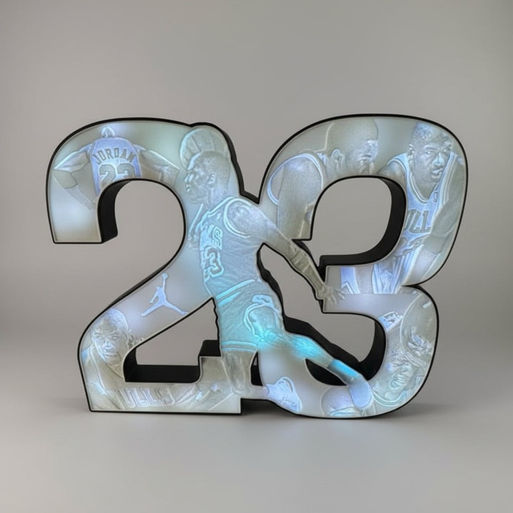 Michael Jordan 23 Lithogram 3D Printed Collectible