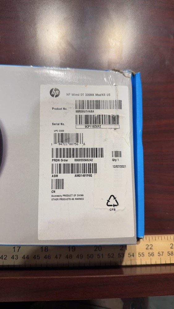 HP Wired Desktop 320MK Mouse and Keyboard Set