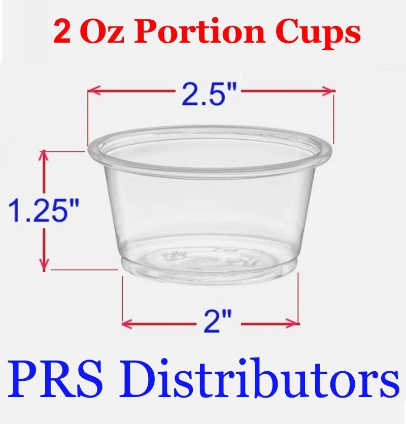 2 oz Portion Cups Disposable Plastic Portion Cups 2 Oz Containers 50 PCS No Lids