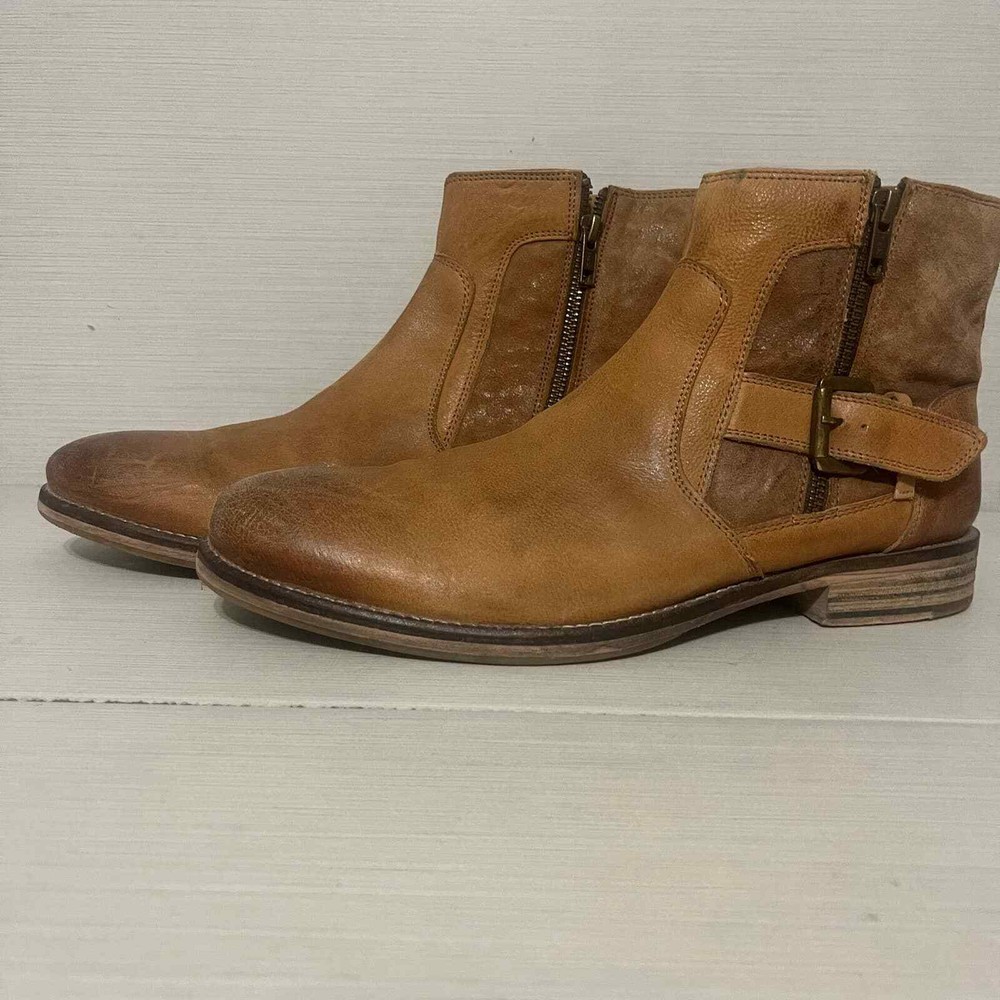 Testosterone Motorcycle Boot. Full Boat Cognac Leather size 44