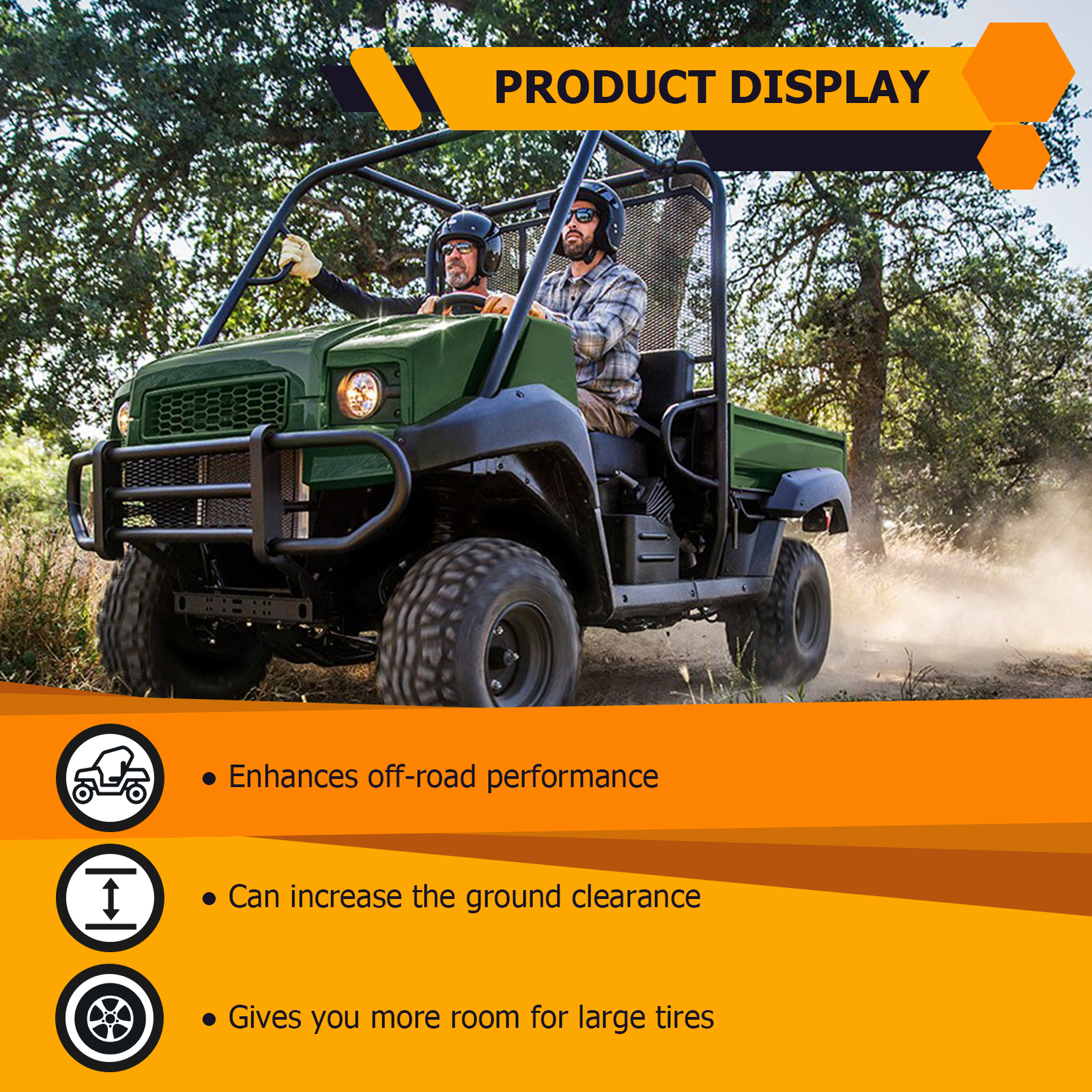 2X Front 2" Lift Leveling Spacer For Kawasaki Mule 2510 3010 4010 4000 1990-2021