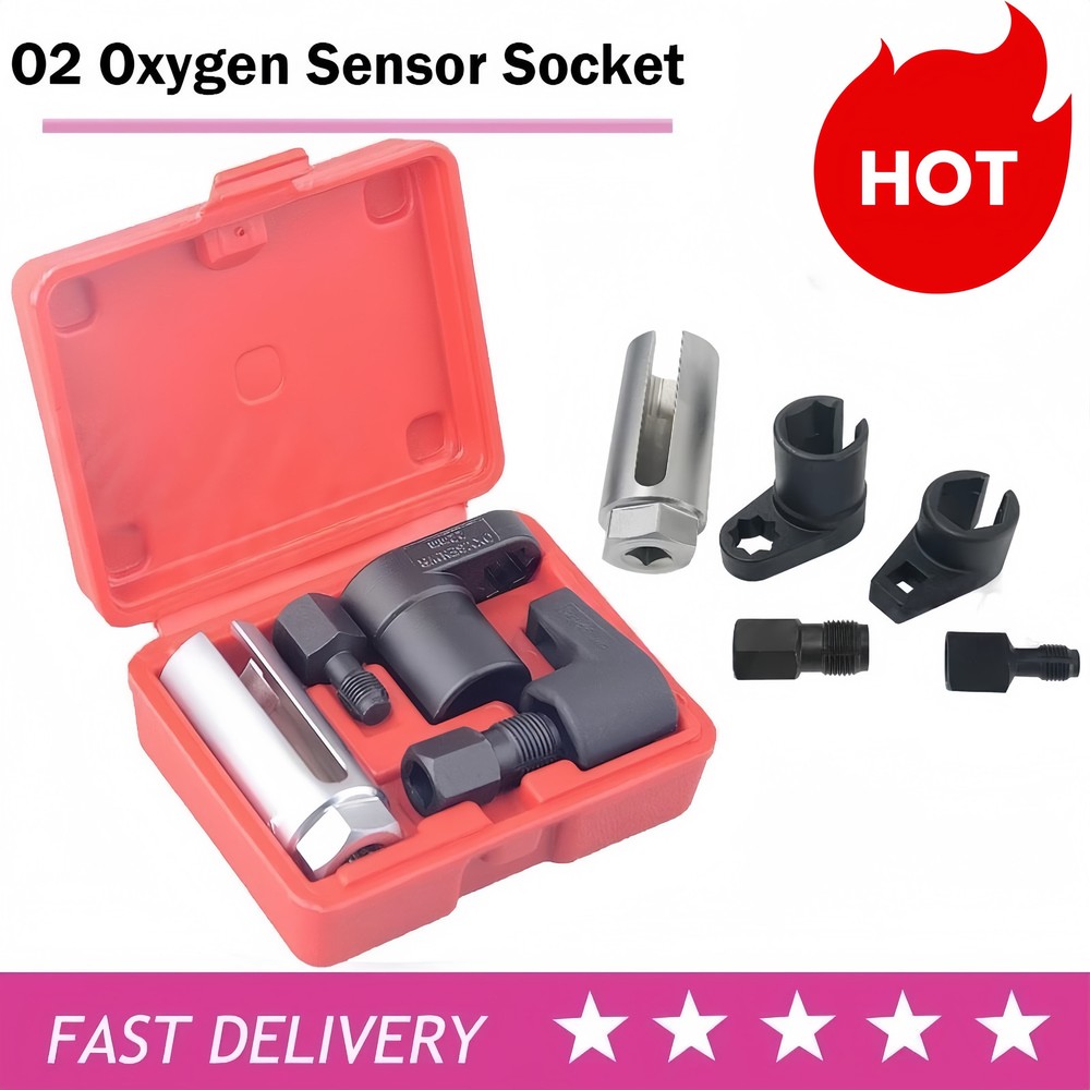 5Pcs Oxygen Sensor Socket Vacuum Wrench O2 M12 M18 Tool Renew Thread Chaser Set