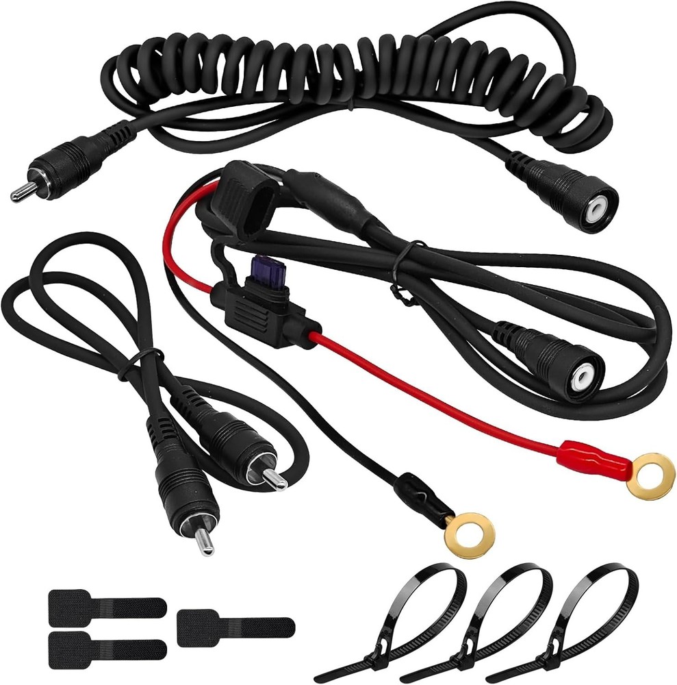 Versatile RCA Plug Heated Cord for Electric Shield Helmet & Visor Connection