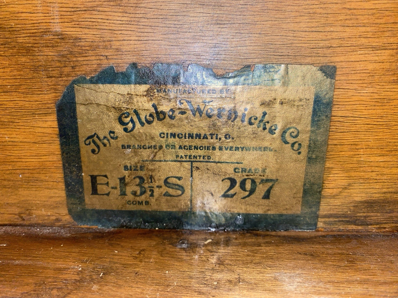 Globe Wernicke 3/4 Length Size E Depth Bookcase Top