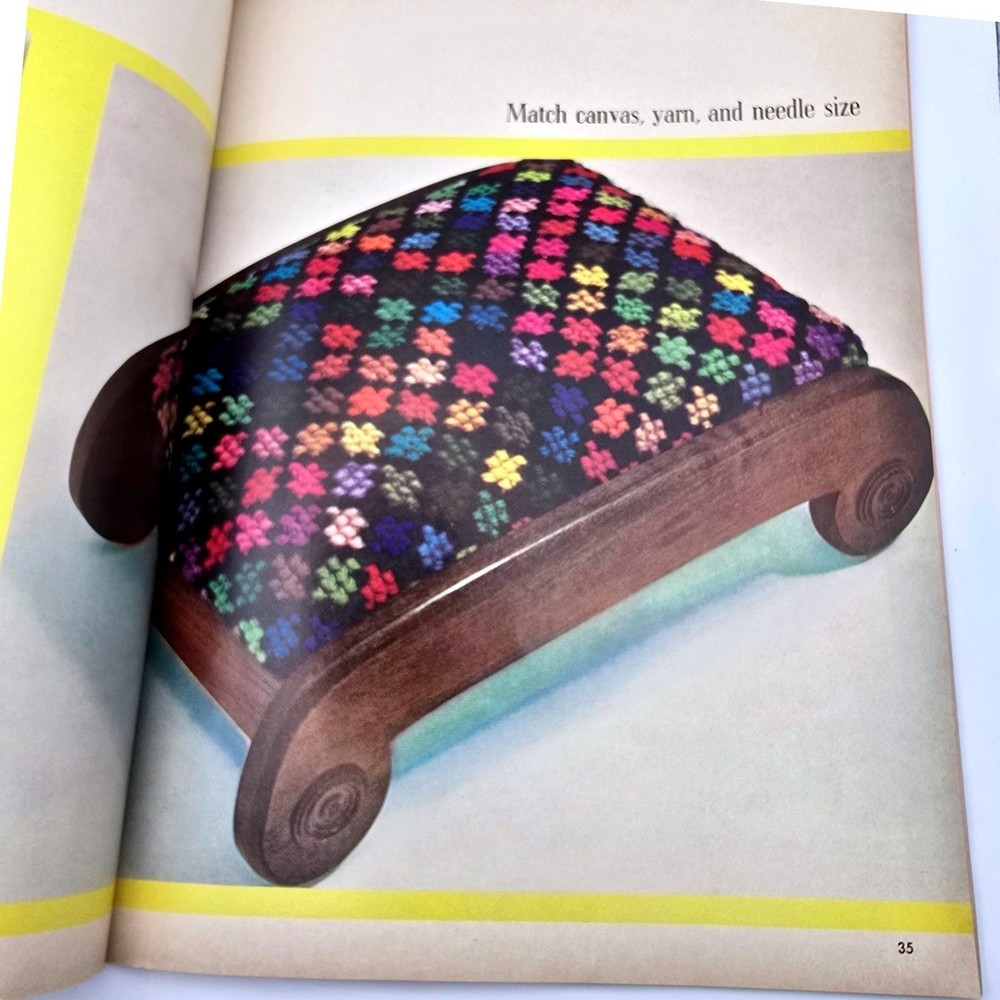 Vtg 1971 McCall's Needlepoint Book 2 Instructions & Patterns for Beginners