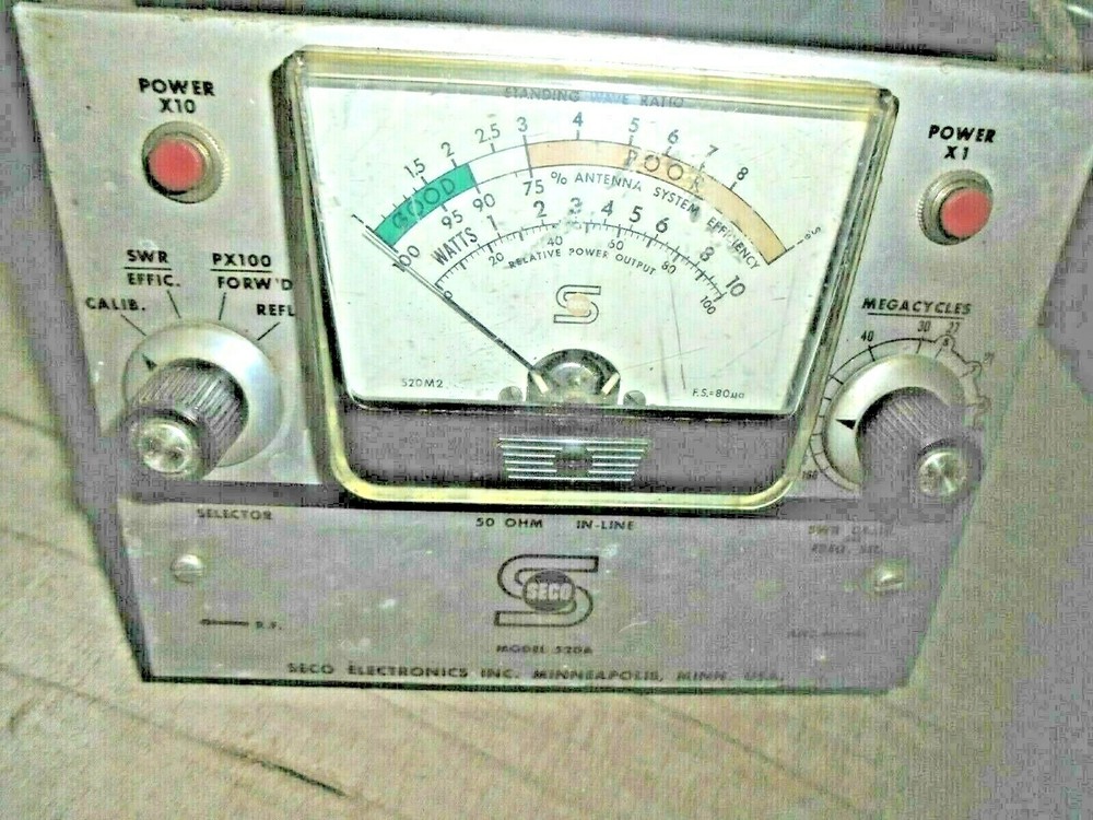 VINTAGE ANTENNA TESTER MODEL: 520A MADE BY SECO ELECTRONICS