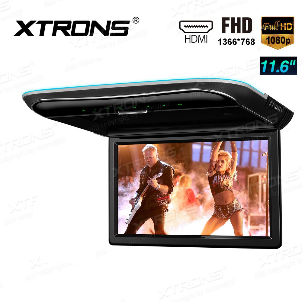 11.6" Screen Car Roof Overhead Celling Flip Down Monitor Video Player HDMI USB