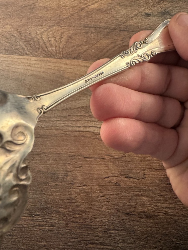 Wm Rogers Blenheim Pattern Bonbon Scoop Casserole Spoon Server