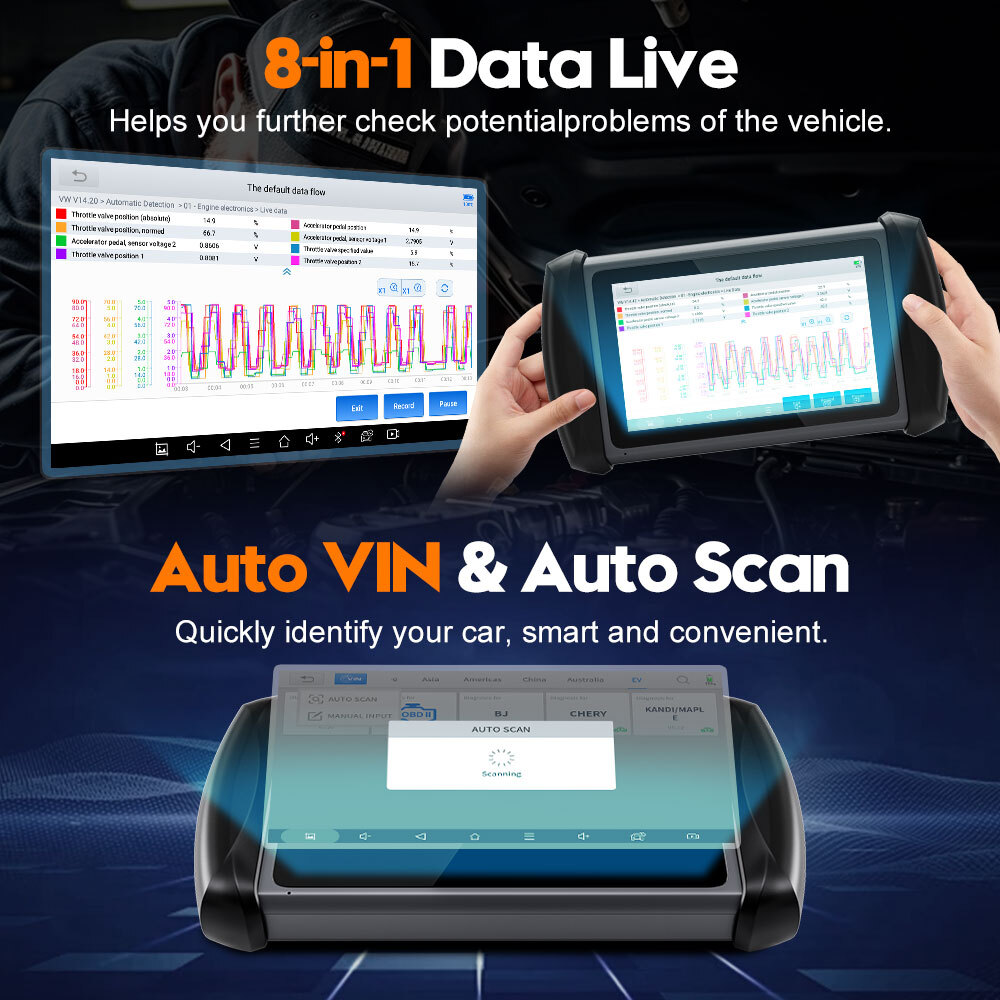 XTOOL IP616 Car OBD2 Scanner Full Systems Diagnostic Key Programming 31+ Service