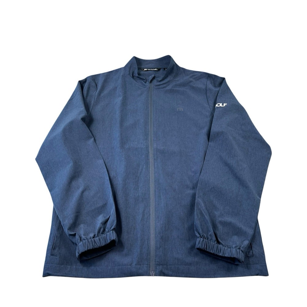 Travis Mathew Blue NBC Golf Full Zip Performance Golf Jacket Size M