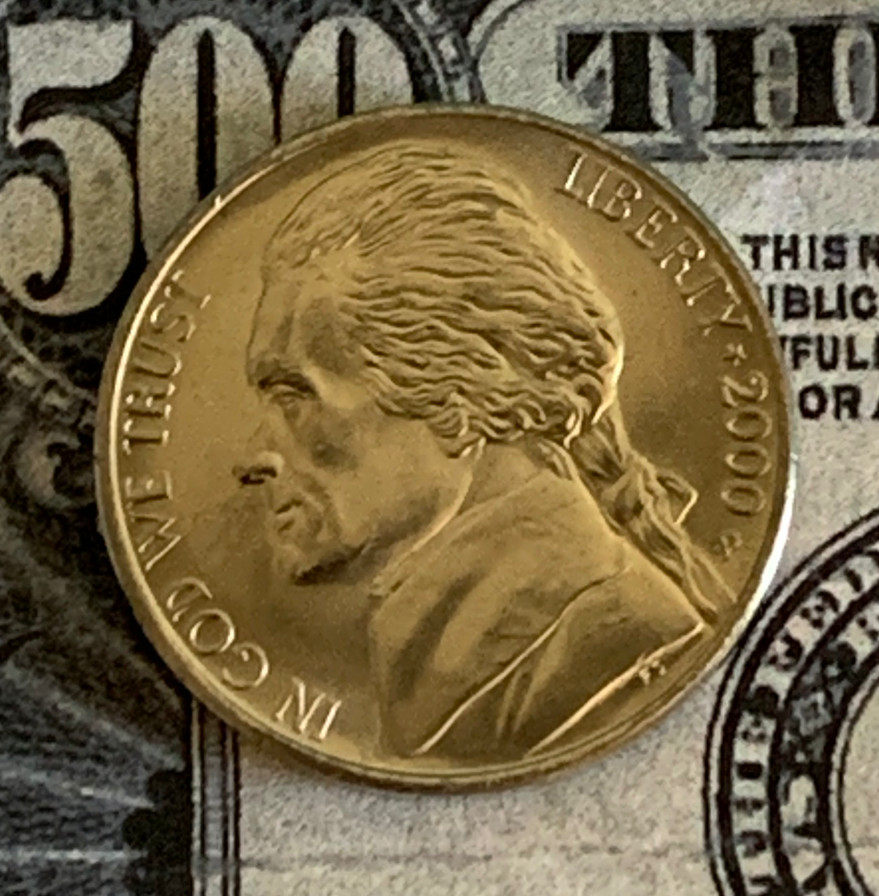 2000 P Jefferson Nickel - Full Steps - UNC.  Combined Shipping.