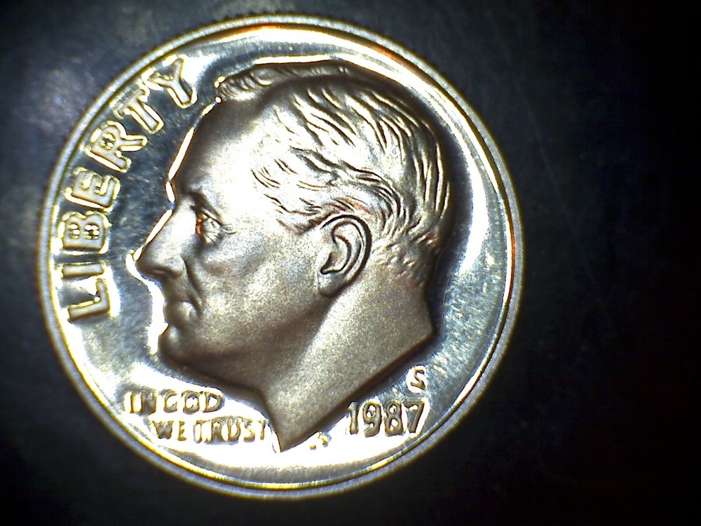 1987S Roosevelt dime proof