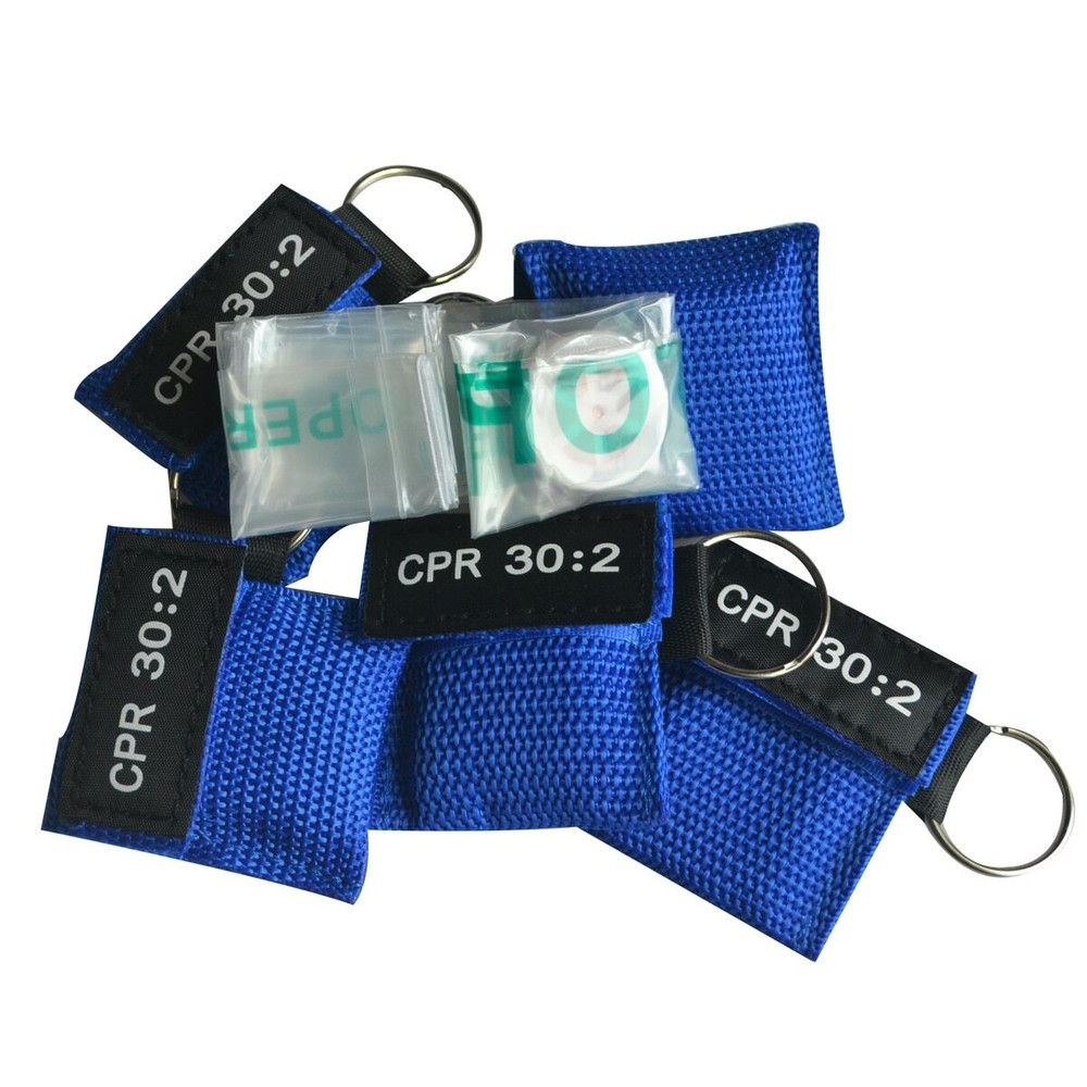 6Pcs Portable Keychain 30:2 cpr One-way Valve cpr face shield CPR Training Tool