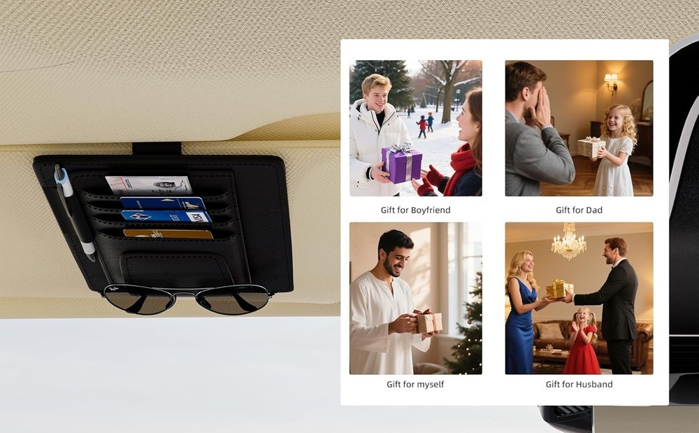 Auto Car Sun Visor Organizer, Multifunctional Auto Interior Accessories Storage