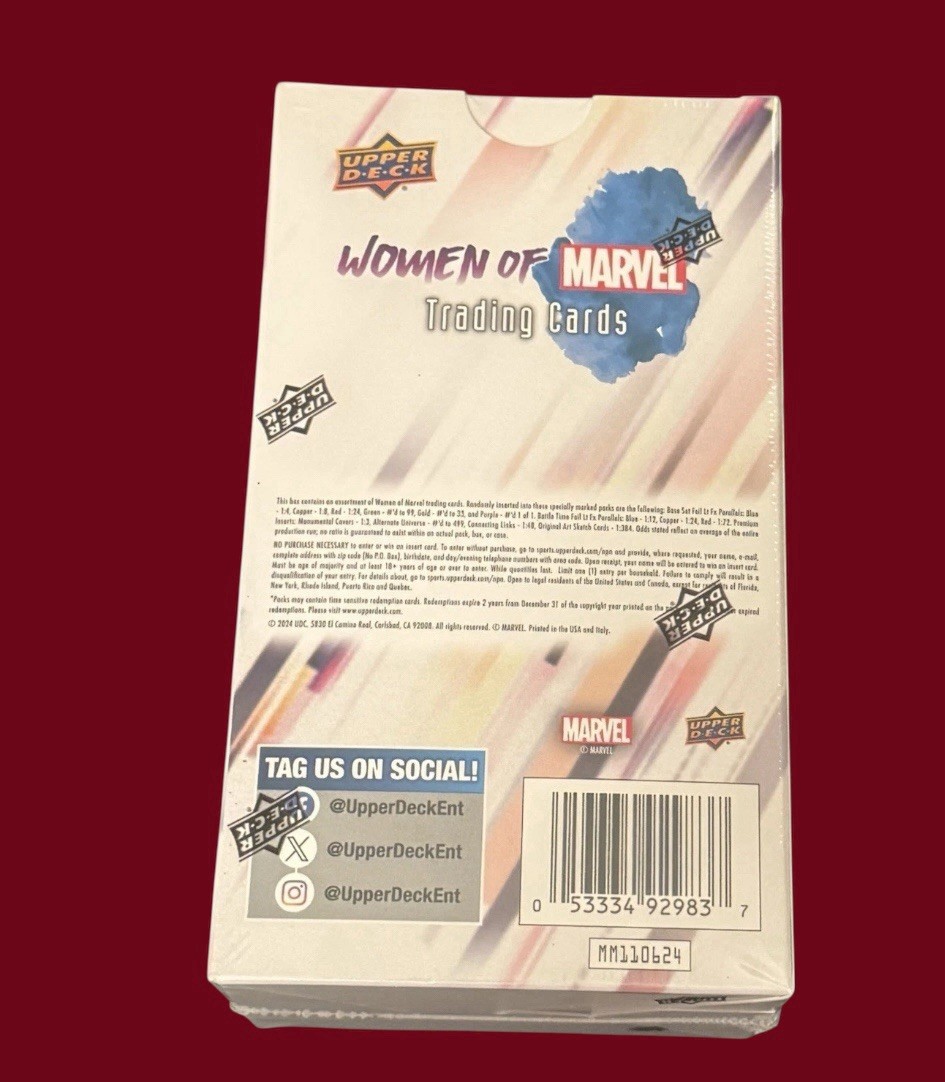 Women of Marvel 12-Pack Box (Upper Deck 2024) New & Factory Sealed 72 Cards
