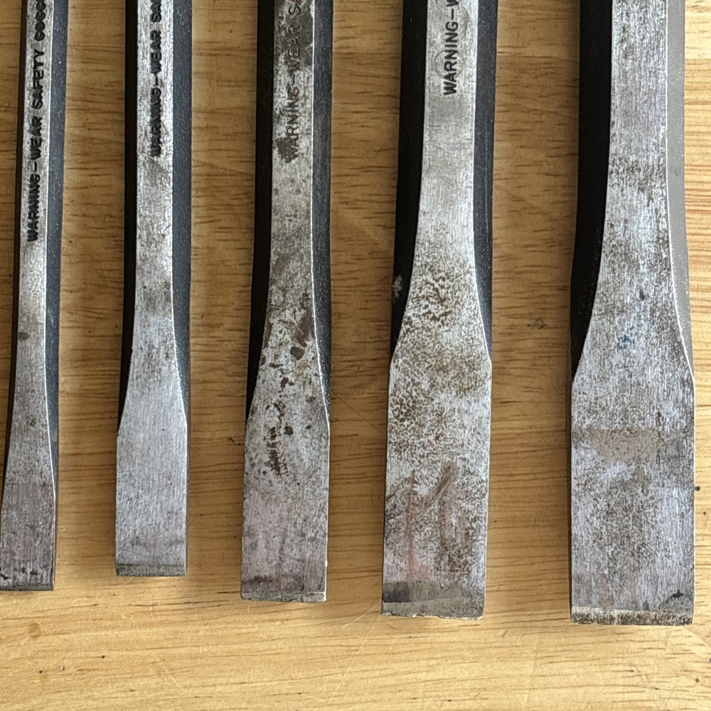 Snap On Flat Chisel Set Complete 5pc No Pouch PPC50AK USA