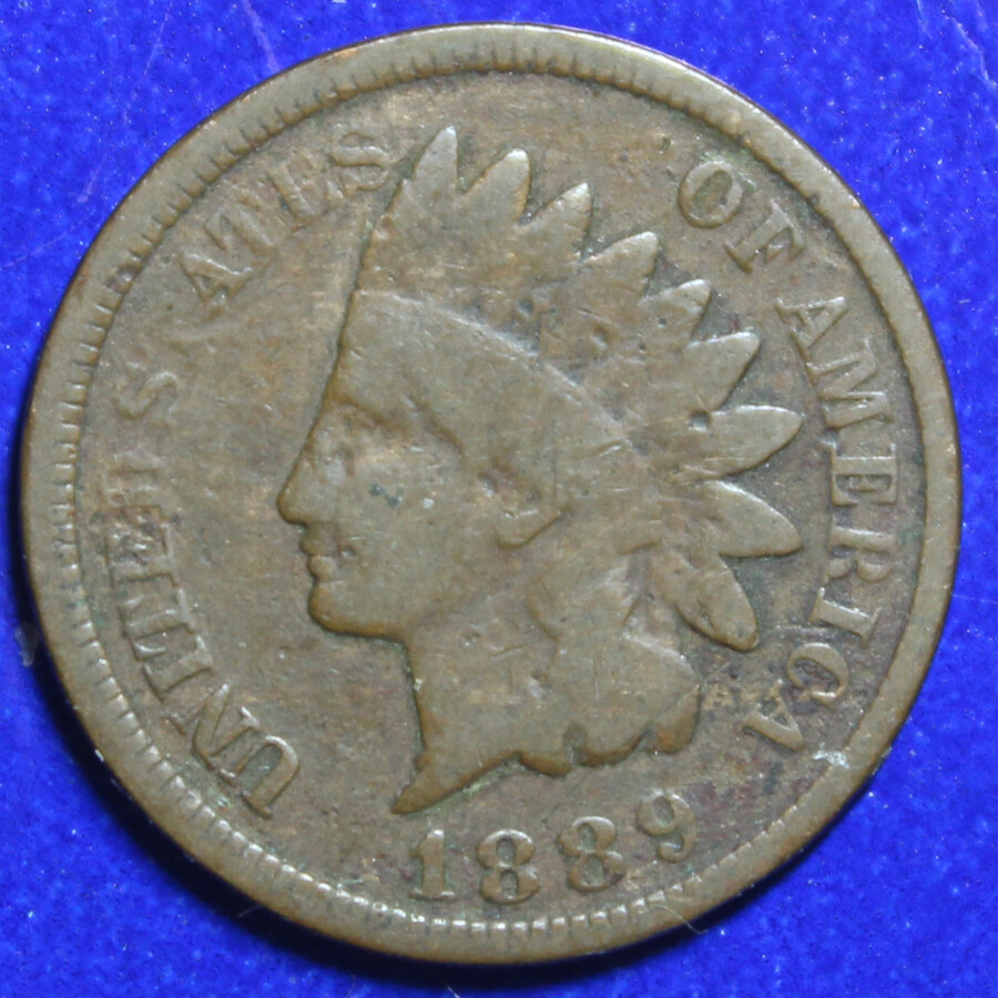 1889 Indian Head Cent Penny Good GD